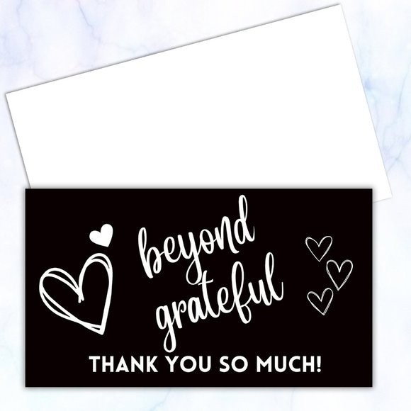 ♥️ 5x25 / 50 Thank You Cards - Picture 2 of 4
